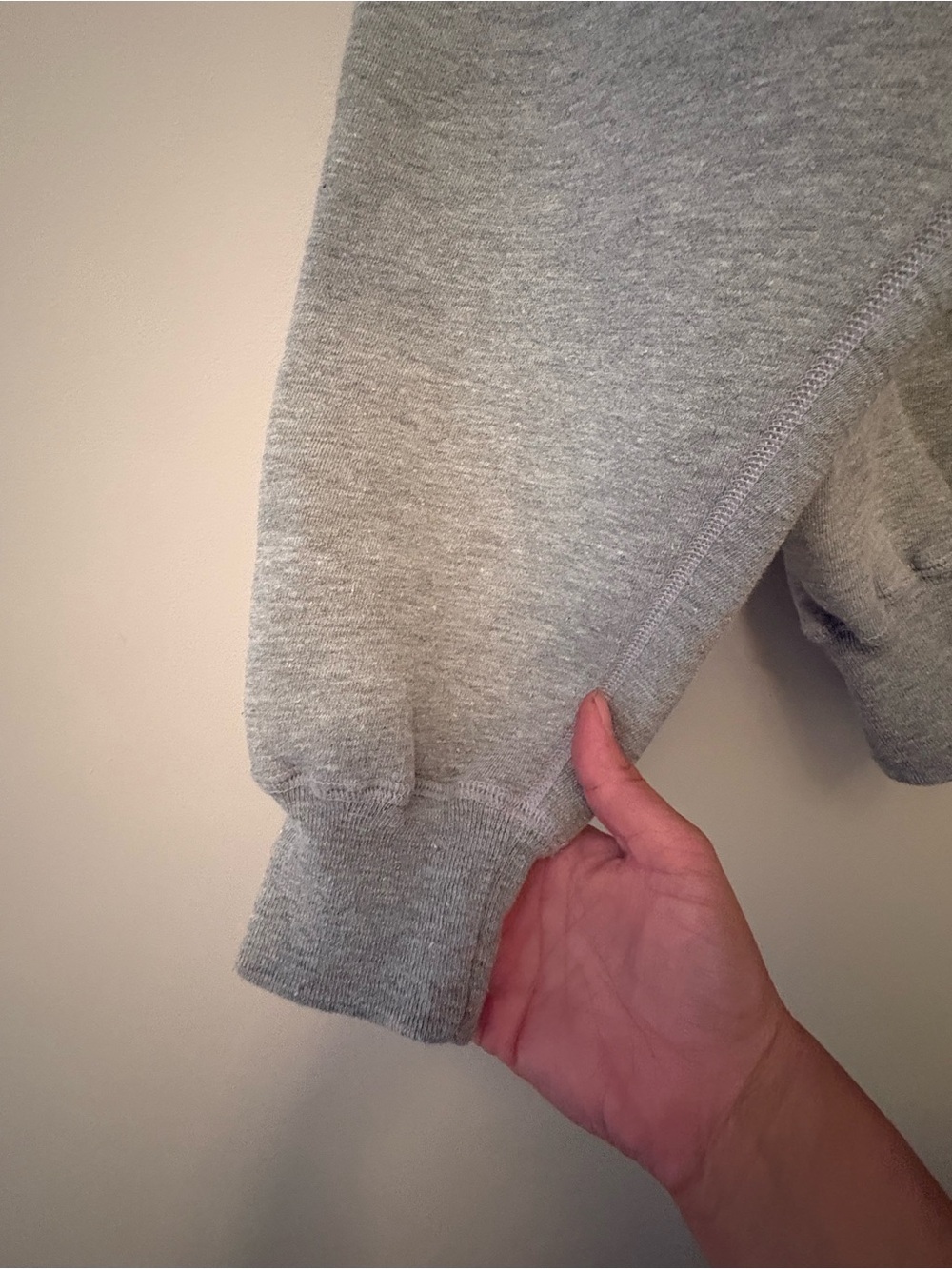 Vintage 90s Polo Ralph Lauren Rugby Polo Bear Heather Grey Hoodie — Size M - Picture 5 of 10